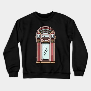 Line art of a Jukebox Crewneck Sweatshirt